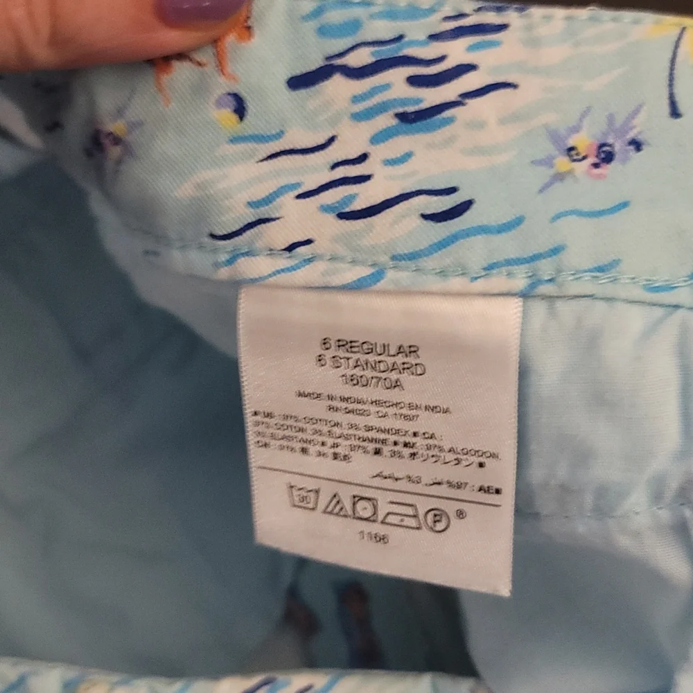 Old navy pixie shorts beach print sz 6 - Picture 5 of 7